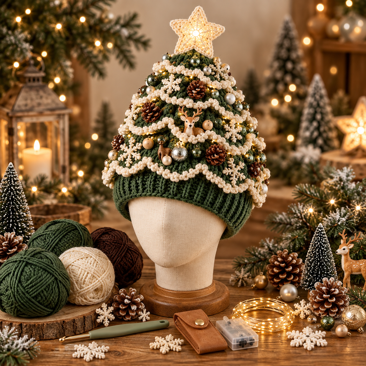 Det mysigaste julpysselkitet – Virka din egen julgransmössa