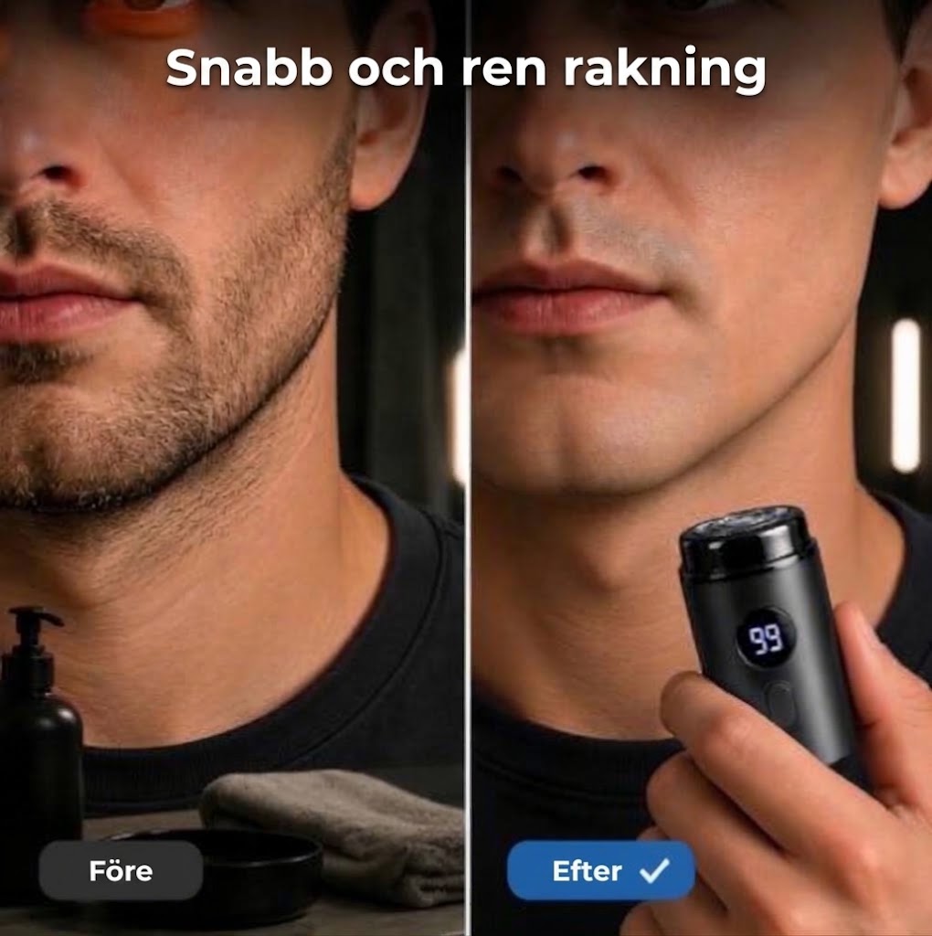 Mini bärbar elektrisk rakapparat