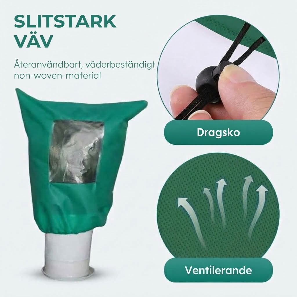🌷 Vinterskydd för Växter | Frostskyddspåse med Dragkedja & Dragsko