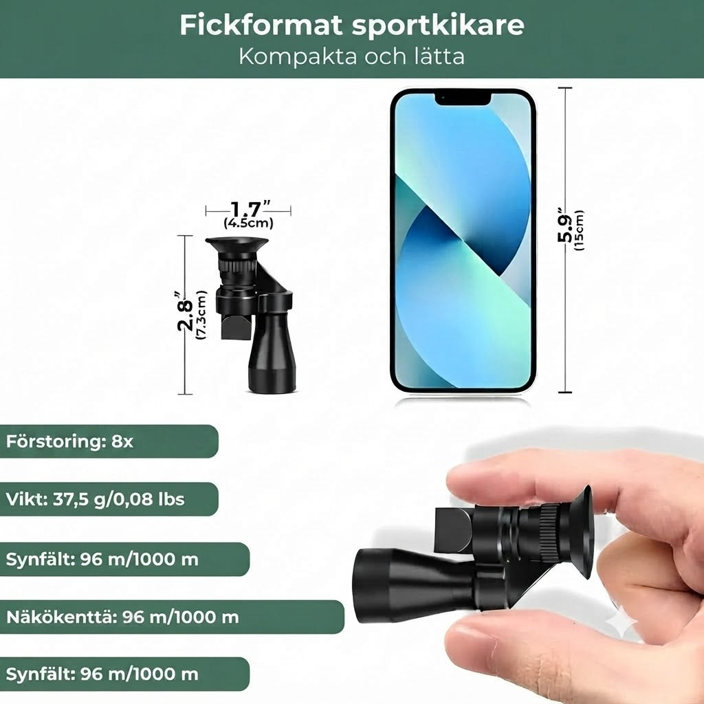 Bärbart HD-miniteleskop