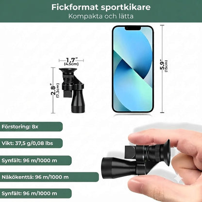 Bärbart HD-miniteleskop
