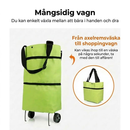Hopfällbar shoppingvagn