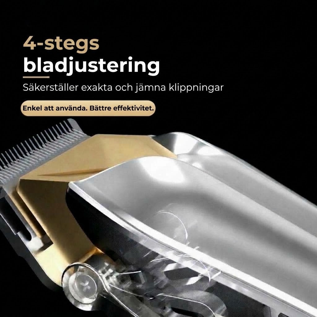 Professionell hårtrimmer i kolstål
