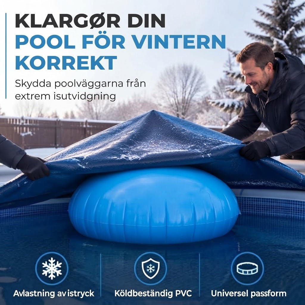 ❄️ Vinterkudde för Pool | Minskar Istryck & Förhindrar Vattenansamling ✨