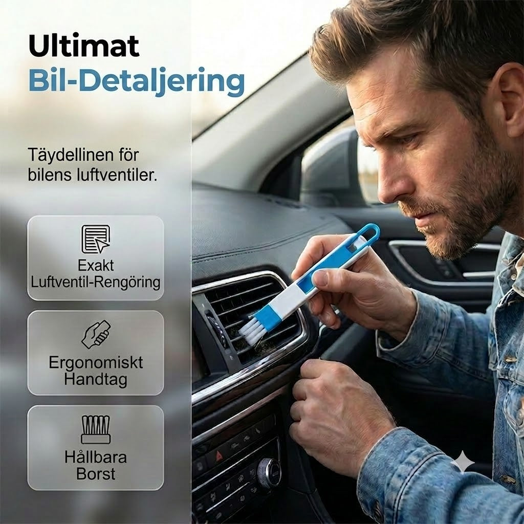2-i-1 Rengöringsborste för skåror, springor & fogar – Exakt och enkel rengöring – Idealisk för fönster, spår och svåråtkomliga hörn 🧹🏠