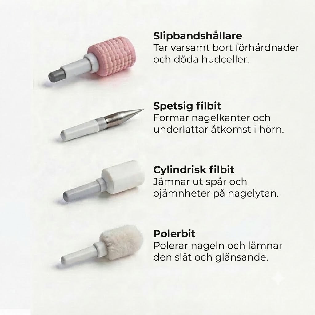Elektrisk nagelfil med digital hastighetsinställning