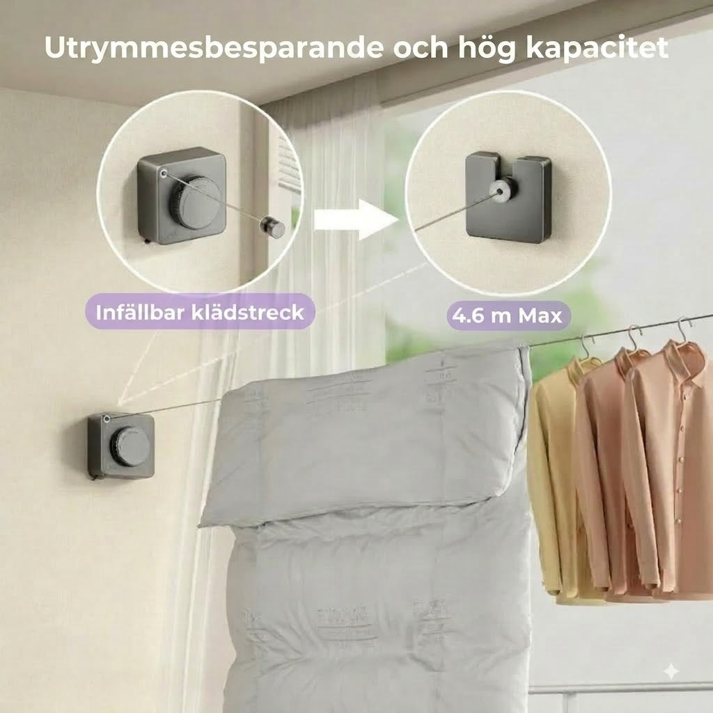 Platsbesparande torkvinda