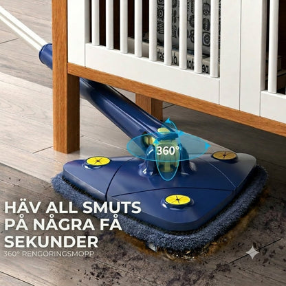 DrejmeMoppe™ Urvridbar 360° mopp med triangelhuvud – inkl. 2 moppdukar
