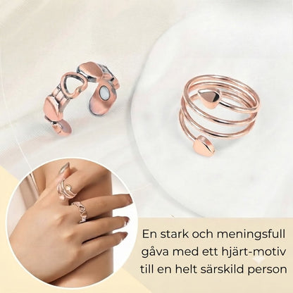 Wellness-ring i koppar – magnetisk och justerbar