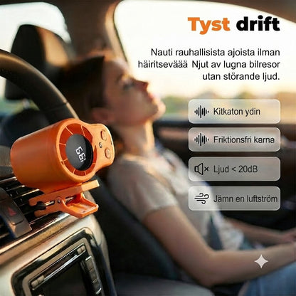 Handsfree personlig fläkt med LED-skärm