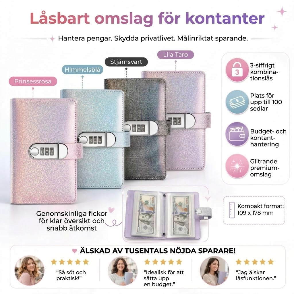 Budgetpärm med Kodlås | Sparpärm
