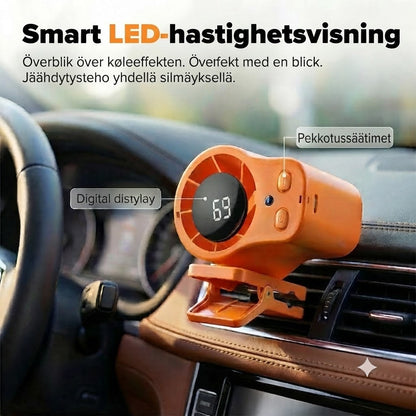 Handsfree personlig fläkt med LED-skärm