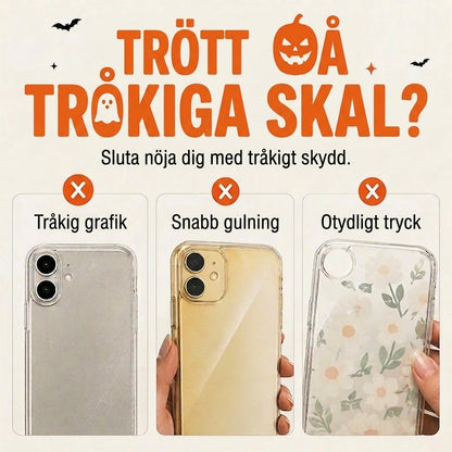 Sött genomskinligt mobilskal för Halloween