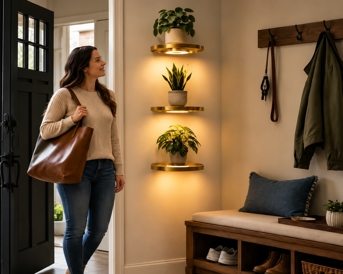 GlowShelf™ – Lysande svävande hylla med LED