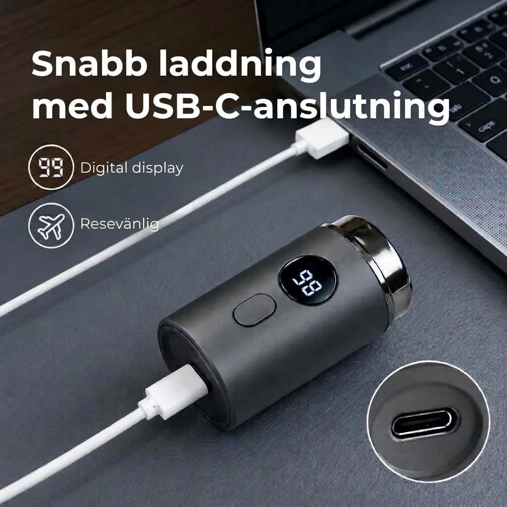 Mini bärbar elektrisk rakapparat