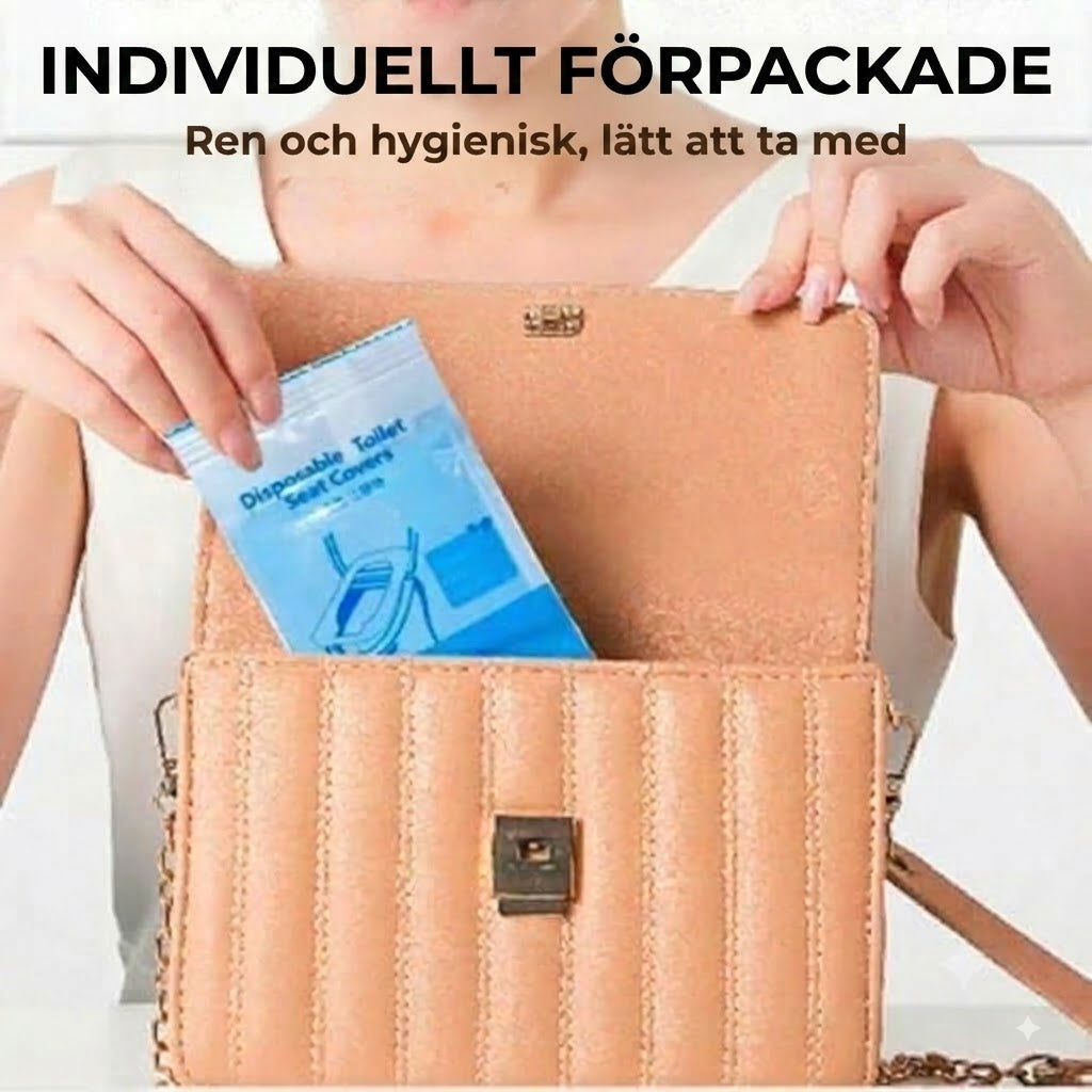 Halkfria engångssitsöverdrag för toalett – 10-pack