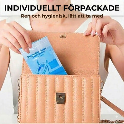Halkfria engångssitsöverdrag för toalett – 10-pack