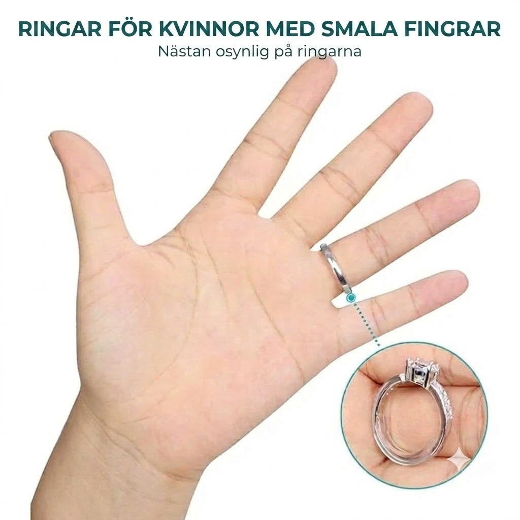 Osynlig ringstorleksjusterare - 8-pack