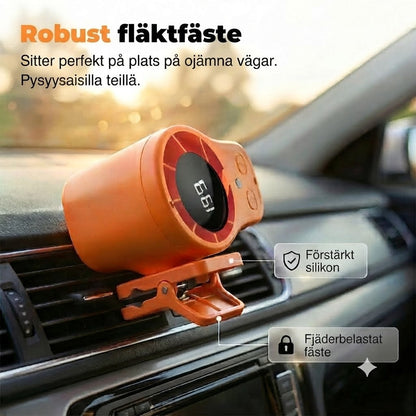 Handsfree personlig fläkt med LED-skärm