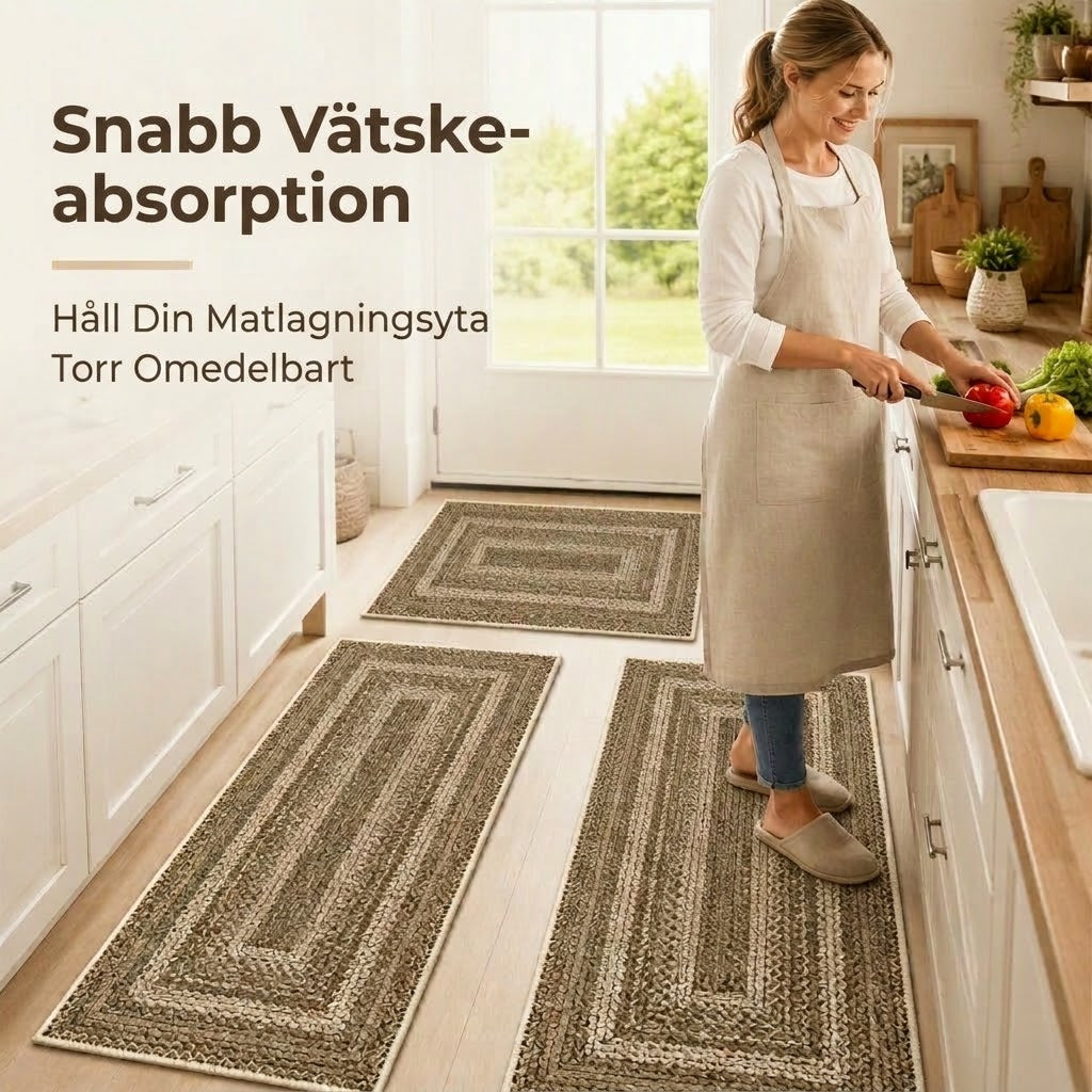Elegant vävd gångmatta