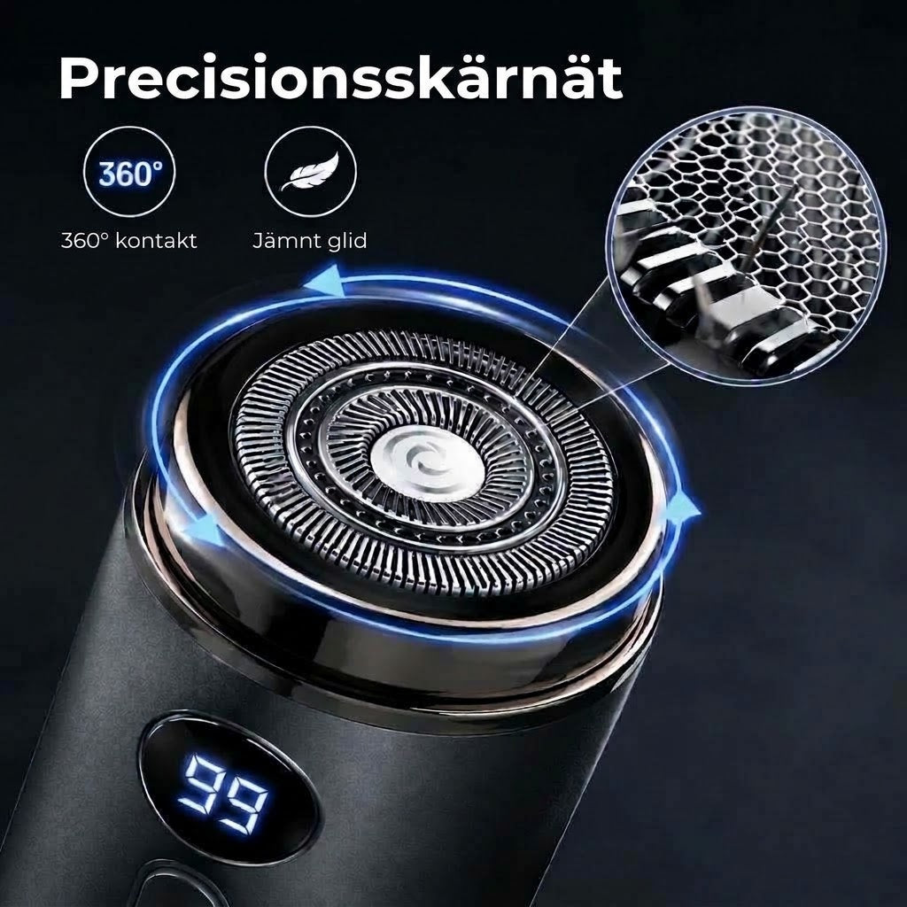 Mini bärbar elektrisk rakapparat