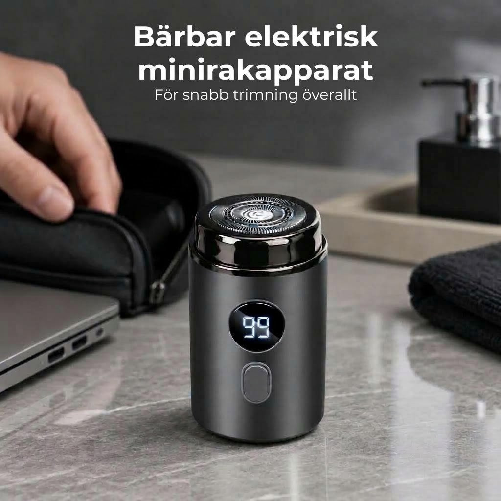 Mini bärbar elektrisk rakapparat