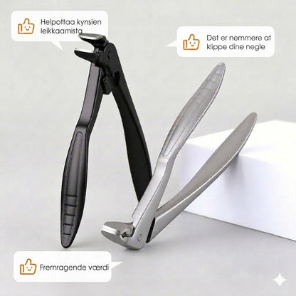 ✂️ Stänksäker nagelklippare i rostfritt stål – bred öppning och säker förvaring!