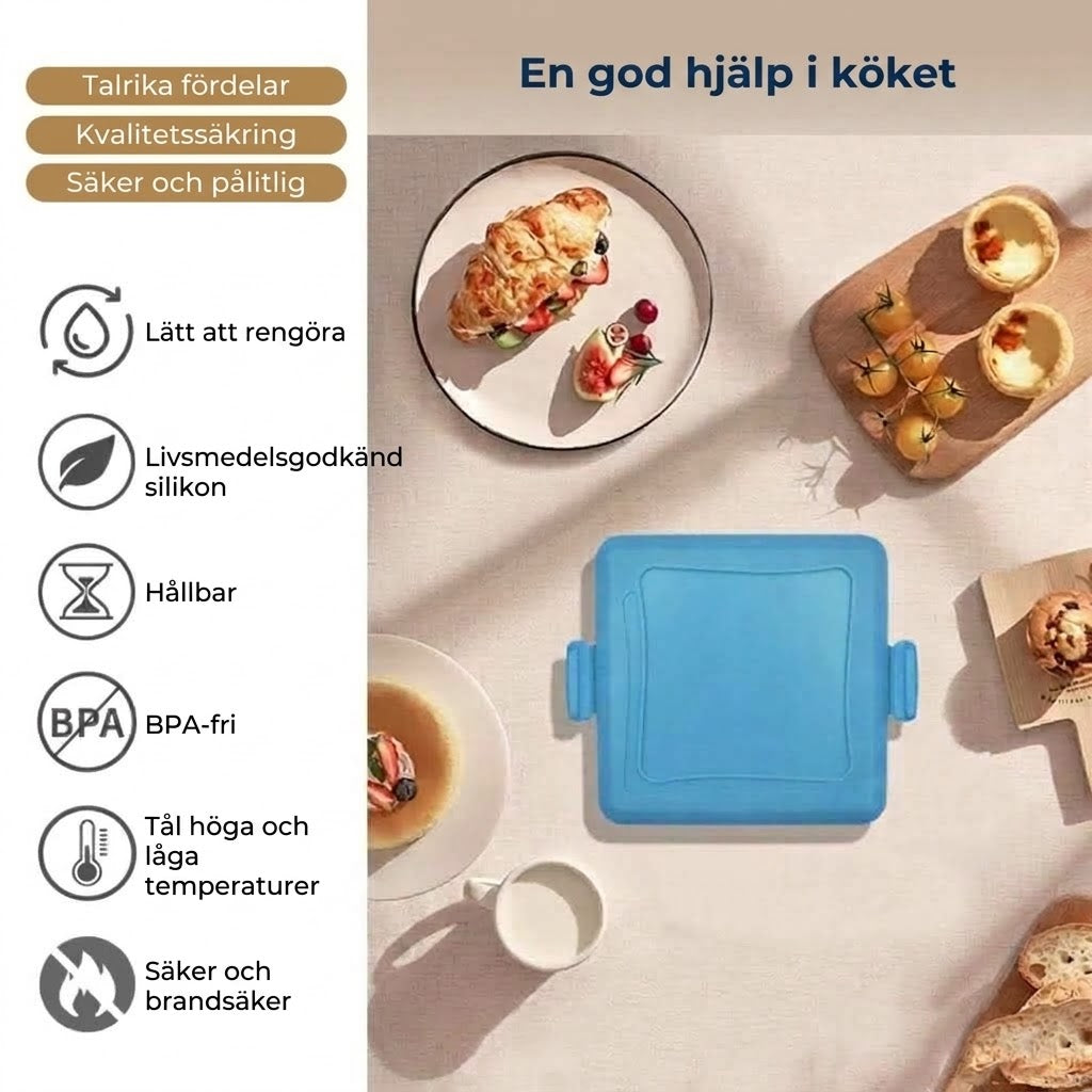 3-i-1 Mikrovågsgrill med Non-stick Beläggning