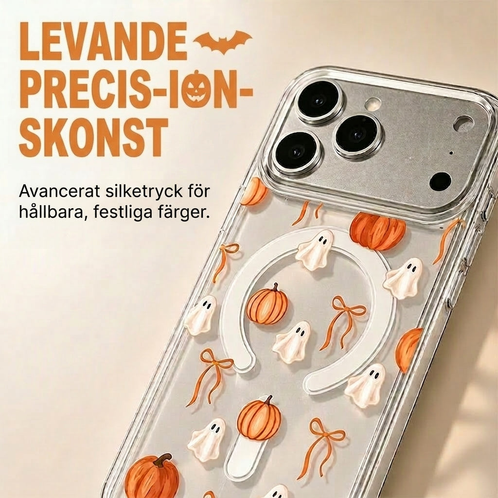 Sött genomskinligt mobilskal för Halloween