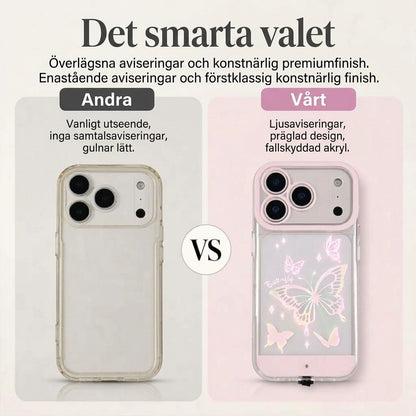 ⏰ Lysande LED-Mobilskal med Fjäril | Självlysande Skal