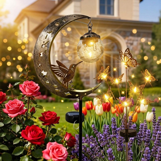 GlowCharm – Solcellsdriven LED-fjäril för trädgården