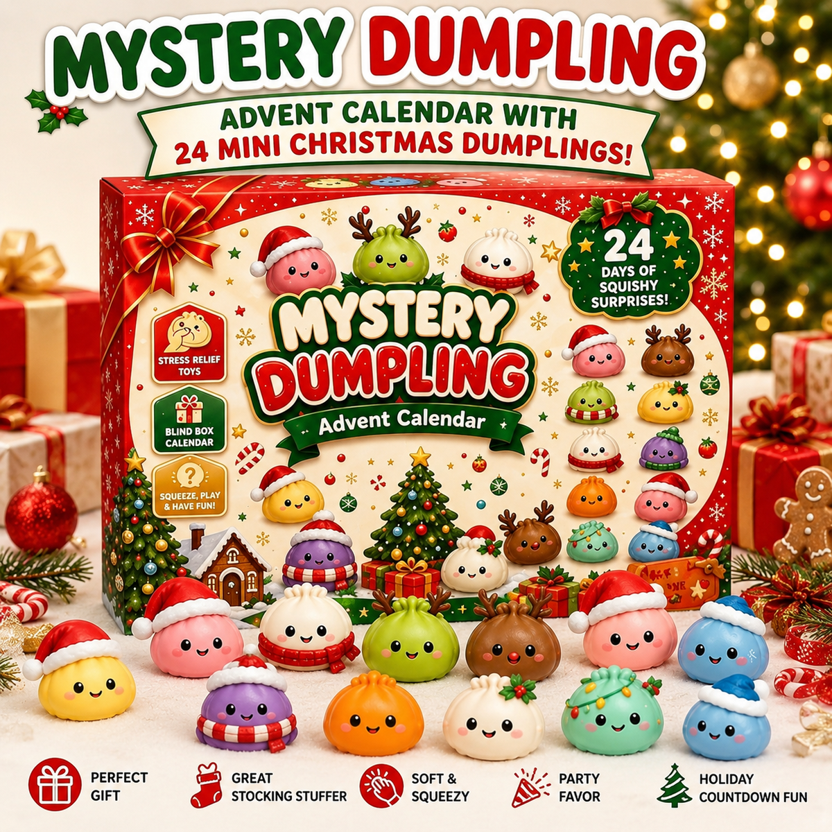 🎄Mystery Dumpling – Adventskalender med 24 mini-juldumplings