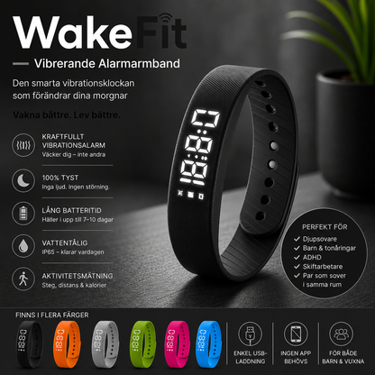 WakeFit – Vibrerande alarmarmband | Den smarta vibrationsklockan som förändrar dina morgnar