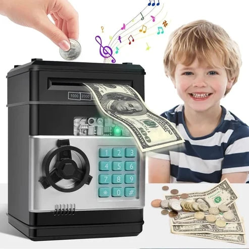 🔥 Mini ATM sparbössa – Insättning/uttag & elektronisk PIN-kod ✨