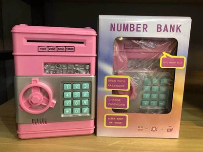 🔥 Mini ATM sparbössa – Insättning/uttag & elektronisk PIN-kod ✨
