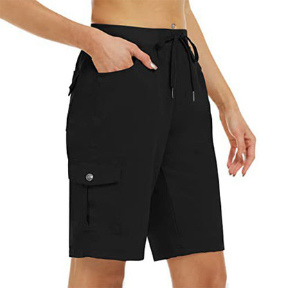 Snabbtorkande cargoshorts för damer med fickor