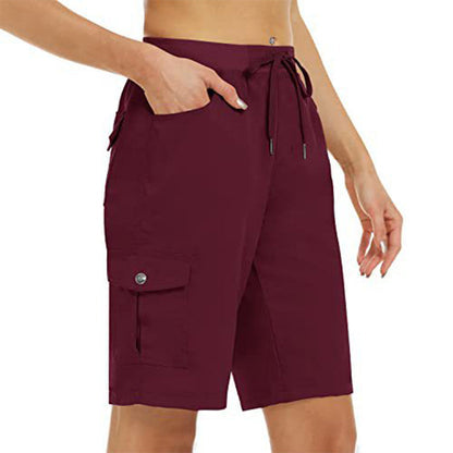 Snabbtorkande cargoshorts för damer med fickor