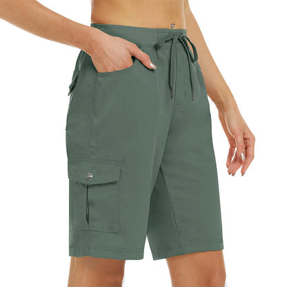 Snabbtorkande cargoshorts för damer med fickor