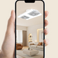 Takfläkt med dubbla huvuden och LED-belysning – modern design med fjärrkontroll för vardagsrum och sovrum