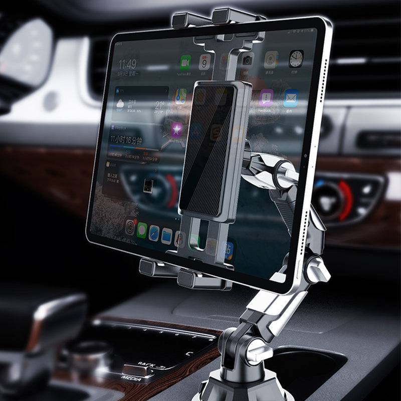 🚗📱 Hopfällbar surfplattehållare för mugghållare – Stabil montering, 360° rotation, fälls ihop på ett ögonblick, andrepiloten som håller blicken på vägen och händerna fria, även på slingriga vägar 🛣️👍