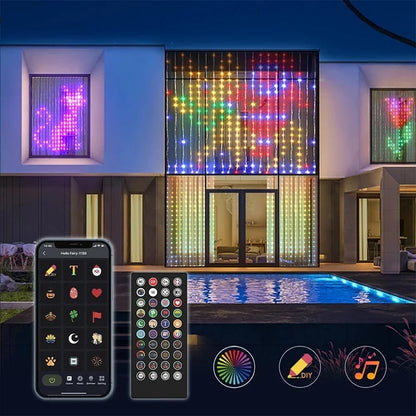 Smart LED-ljusgardin – Egen ljusdesign via app